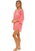 V-NECK PLACKET BELL SLEEVE TUNIC - GOFRET